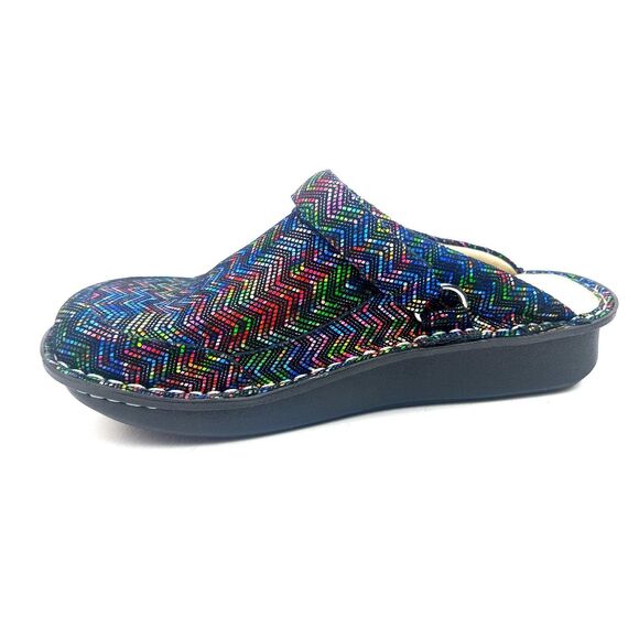 Alegria Women's Clog Seville Ric Rack Rainbow Suede Leather Comfort Mule 10.5-11 - Picture 2 of 9